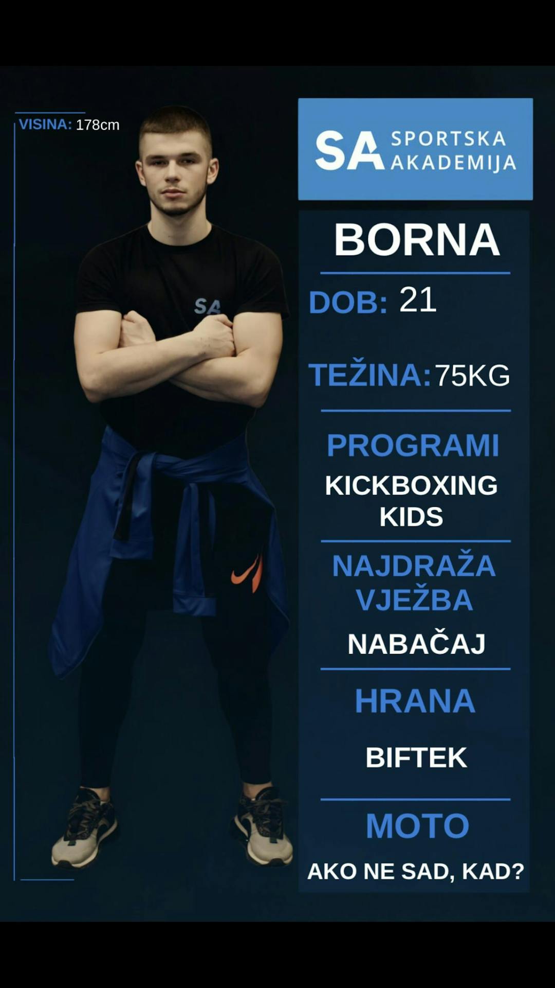Trener Borna Bilandžić